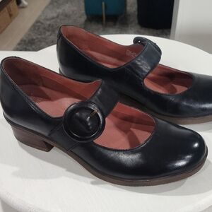 Dansko Brandy Black Leather Mary Jane Shoes